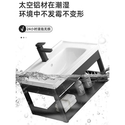 Bathroom Vanity with Sink Toilet Simple Small Apartment Household Wall-mounted Storage Balcony Washbasin Cabinet with Mirror