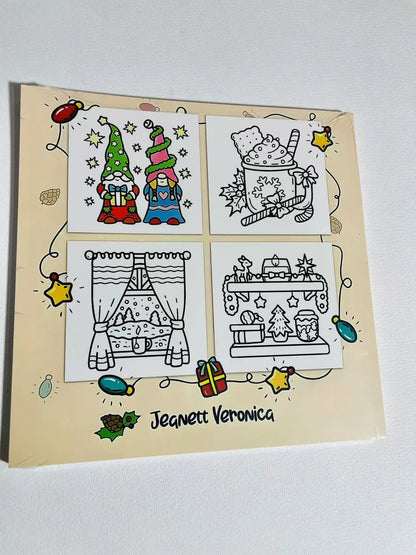 Cute Family Warm Color Graffiti Book, Children's and Preschool Puzzle Drawing Book