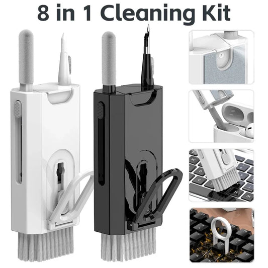 8-in-1 Cleaning Kit – Keyboard Cleaner Brush, Earphone Pen & Keycap Puller for Computers, Headsets & Phones