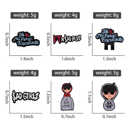 Retro Mexican Metal Hat Clip Pins Enamel Pins Cartoon Sloth Boy Baseball Cap Golf Cap Hat Badge Accessories Fashion Jewelry Gift