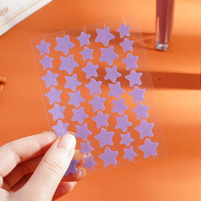 40pcs Colorful PE Pimple Patches Cute Star Shaped Pimple Cover Sticker Invisible Pimple Cover Removal Pimple Patch