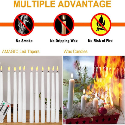 12/24Pcs Flameless LED Candle Battery Operated Flickering Candle For Home Christmas Party Wedding Decoration Tealight Candles