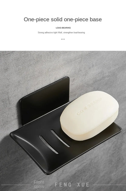 Bathroom soap box, soap box, wall-mounted non-drilling storage rack, drainage, bathroom washbasin, wall storage