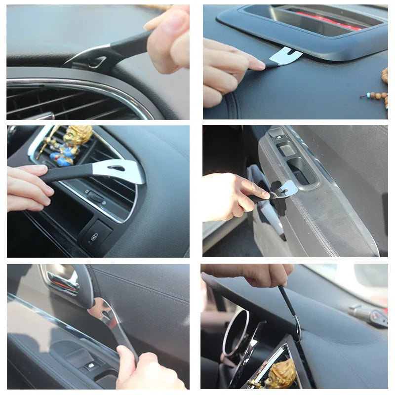 Car Interior Clip Panel Trim Hand Tools Stainless Steel Durable Trim Removal Level Pry Plate Buckle Driver for Car Accessories