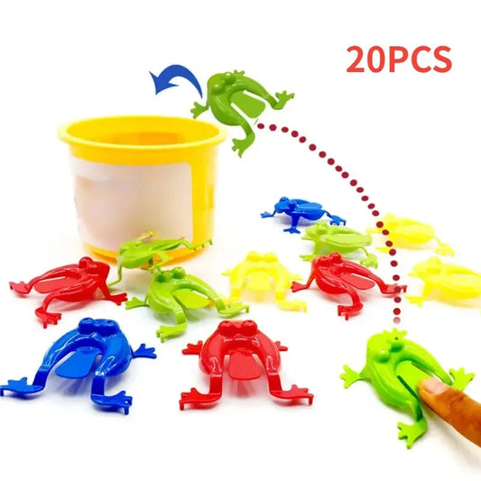 20/50pcs Solid Color Jumping Frog Plastic Bouncing Frog Jumping Frog Children Educational Toy,Gift for Kids Party Favors
