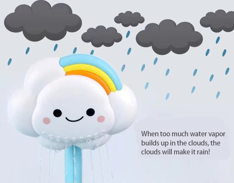 Cloud Weather Bath Toy for Kids Press Spray Educational Water Cycle Play Pool Beach Safe Fun