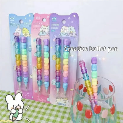 2-Pack Adorable Bear Mechanical Pencils - No-Sharpening Design for School, Office & Gift Giving