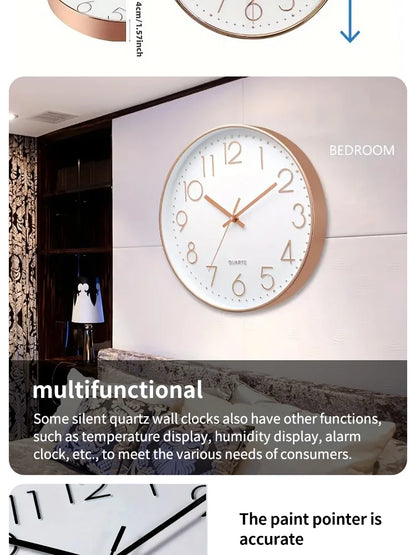8 Inch Mute Quartz Wall Clock Cubic Digital Clock Living Room Bedroom Wall Clock Simple Digital Clock Home Decorations