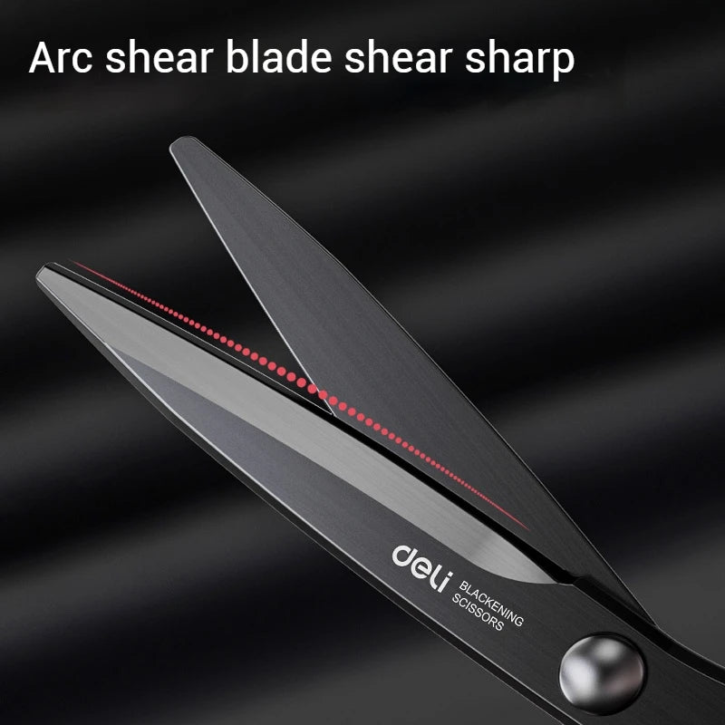 Deli-Stainless Steel Anti-Stick Scissors, Alloy Stationery, School Supplies, Office, Student, DIY, Hand Craft, 184mm
