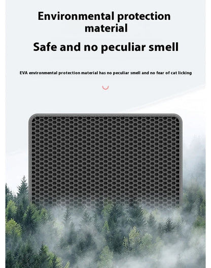 Large Waterproof Double Layer Cat Litter Mat Non-Slip Washable Pet Litter Box Mat Durable Sand Trapper Easy Clean Cat Toilet Mat