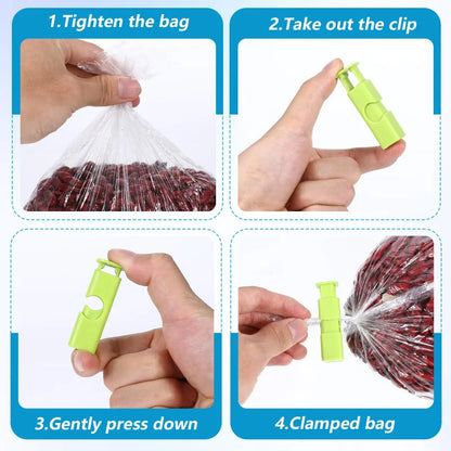Reusable Food Bag Clips (4-Pack) for Sealing Snacks, Chips & Dry Goods to Lock in Freshness