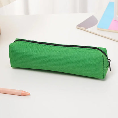 1pc Small Solid Color Simple Zipper  Pencil Case Mini Pen Bags Stationery for School Office Suppliers