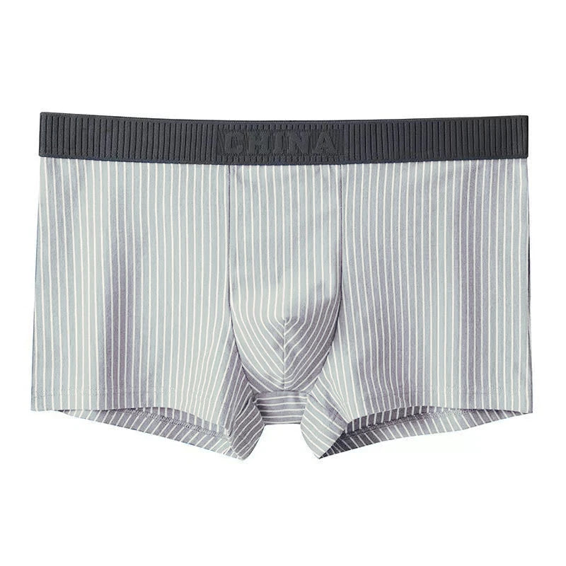 1Pcs Boxer Shorts Men's Underwear Sexy Panties Cotton Striped Man Underpants Male Boxers Homme U Convex Lingerie Free Shipping