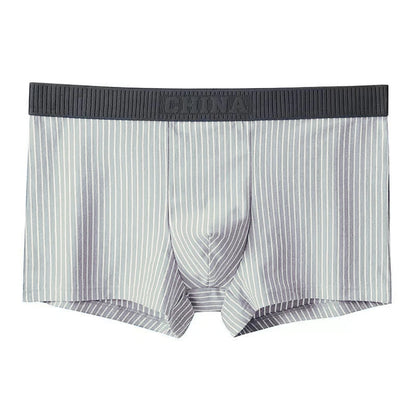 1Pcs Boxer Shorts Men's Underwear Sexy Panties Cotton Striped Man Underpants Male Boxers Homme U Convex Lingerie Free Shipping