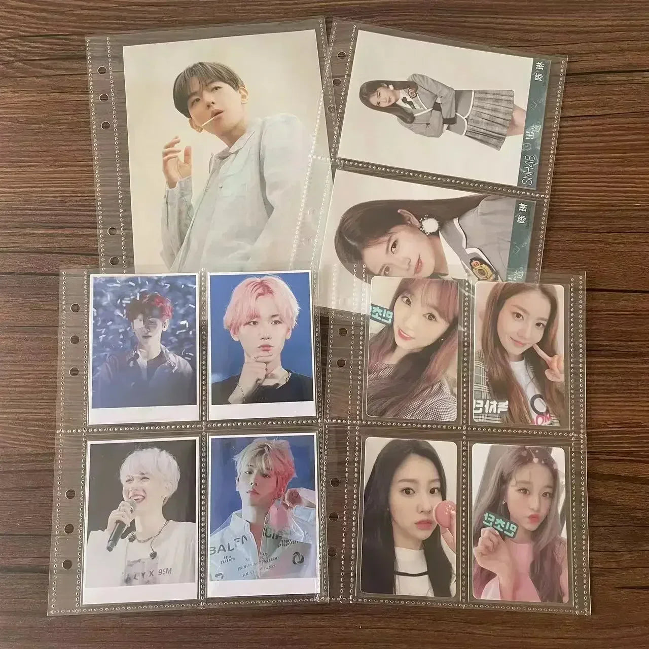 10pcs 1-4 Grids Transparent Inlay Idol Card Collect Book Inner Page Inner Kpop Binder Photocard Holder Photocard Binder 포토카드 바인더