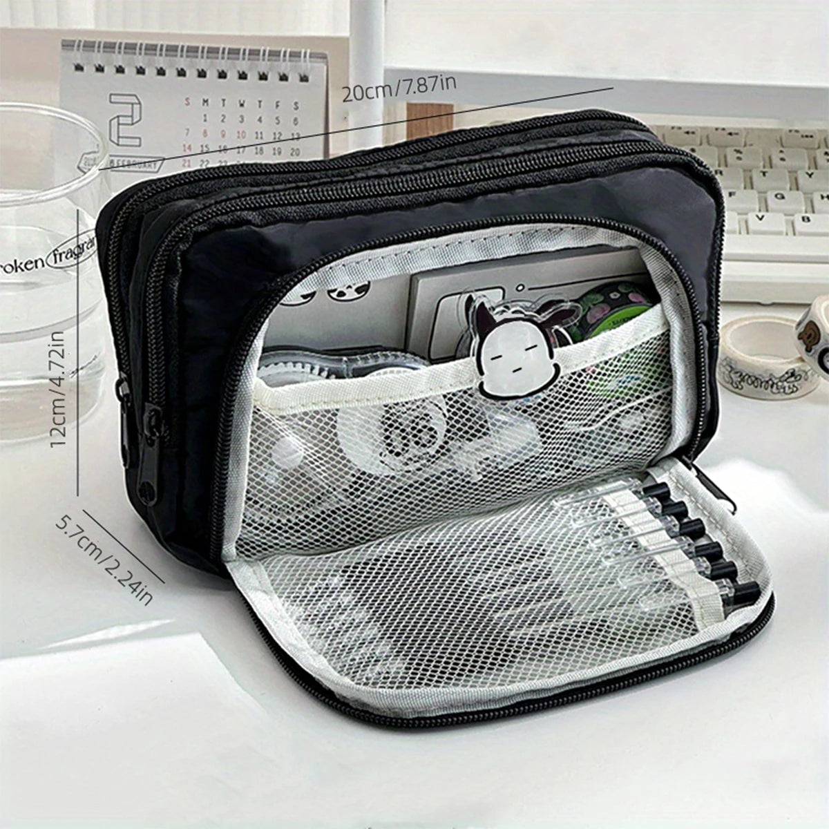 Multi Layer Pencil Case Large Capacity Kawaii  Pen Box Cute Pen Holder Pouch for Students Back to School Stationery Supplies