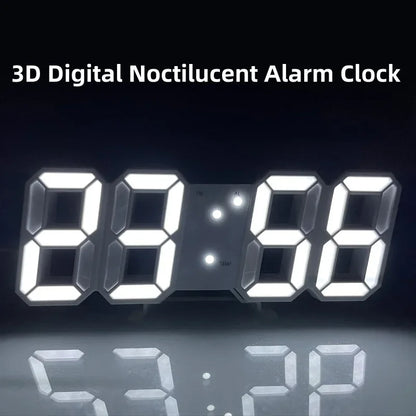 3D Mini Clock LED Digital Wall Clock Desk Clock Electronic Alarm Clock Living Room Wall Clock DIY Kitchen Timer Cute Timer