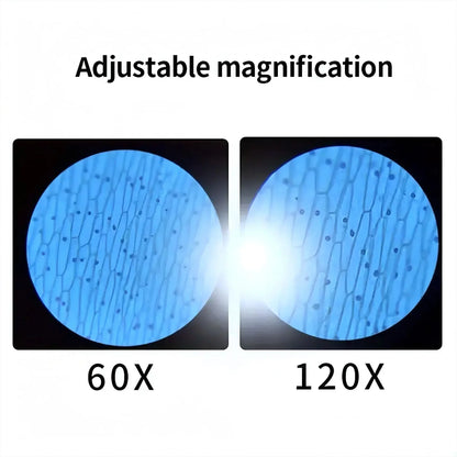 Portable Handheld 60X-100X Magnification Microscope Optical Lens Scientific Observation Tool