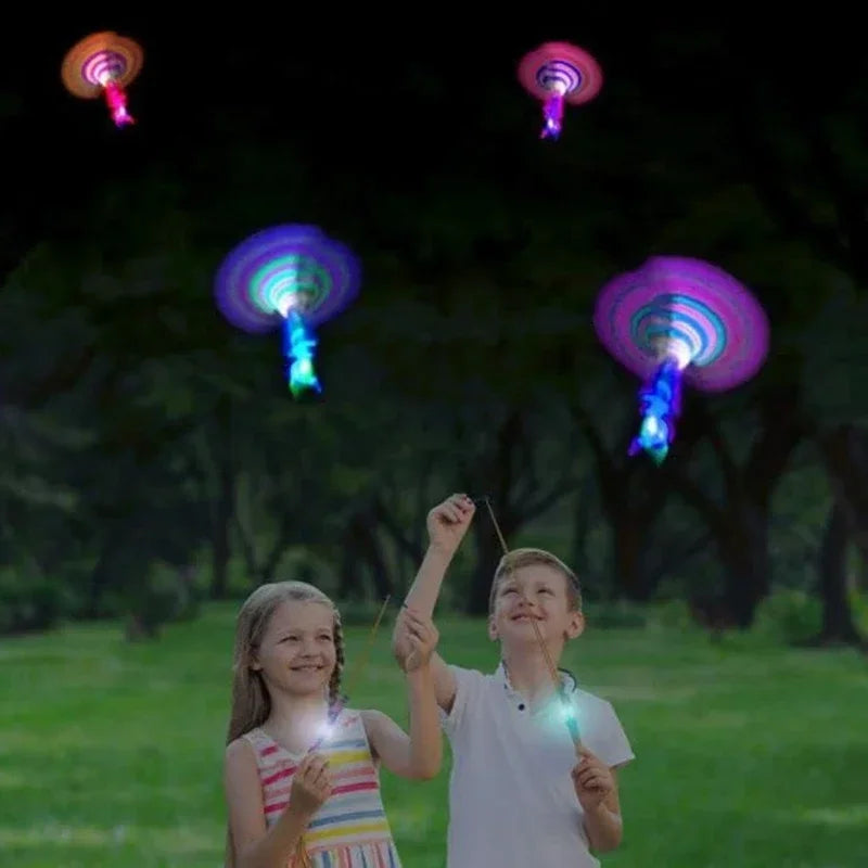 New 50/30/10/5/1Pc Amazing Light Toy Arrow Rocket Helicopter Flying LED Light Toys Party Fun Best Gifts Rubber Band Catapult