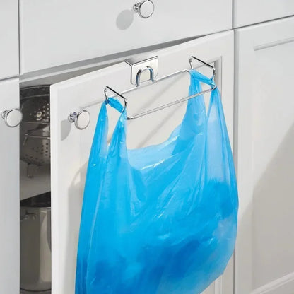 Kitchen Trash Rack Cabinet Door Bags Stainless Steel Closet Garbage Storage Holder