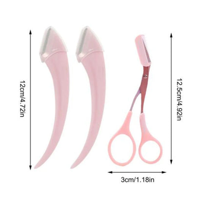 Eyebrow Trimming Knife Eyebrow Face Razor For Women Professional Eyebrow Scissors With Comb Brow Trimmer Scraper Accesso