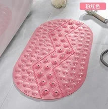Bathroom Floor Mat, Bedroom Floor Mat, Shower Mat, Non - slip Absorbent Carpet, Oval Plain Water Drop PVC Rug