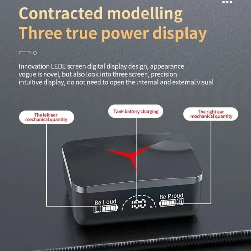 M90 TWS Bluetooth 5.3 Earphones Wireless Headphones Touch Control Gaming Headsets HIFI Stereo Sound Noise Reduction With Mic