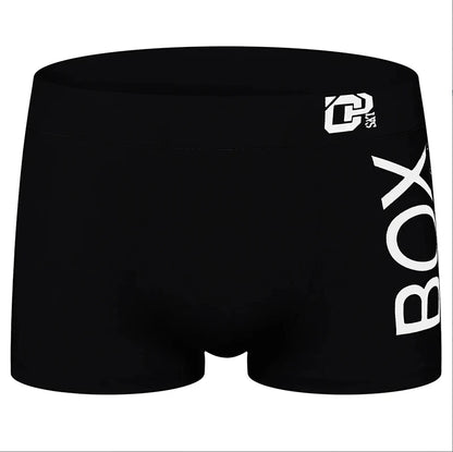 5 PCs Men's High Elastic Plain Color Comfortable Boxer Briefs Panties Breathable Pantyhose