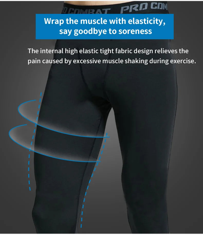 Tights Mens Spring Autumn Winter Basketball Training Elastic Fitness Base Pants Fast Dry Running Compression Long PantsIce Silk