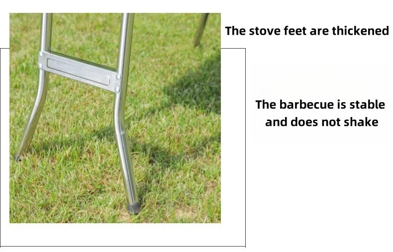 شواية من الفولاذ المقاوم للصدأ، شواية منزلية قابلة للطي، شواية محمولة، للاستخدام الخارجي! أحضر معك شواية إلى عالم التخييم.