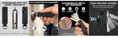 Men Fashion Keychain Holder for Car Keys Business Brand Quality Keys Wallet Compact Key Smart Organizers