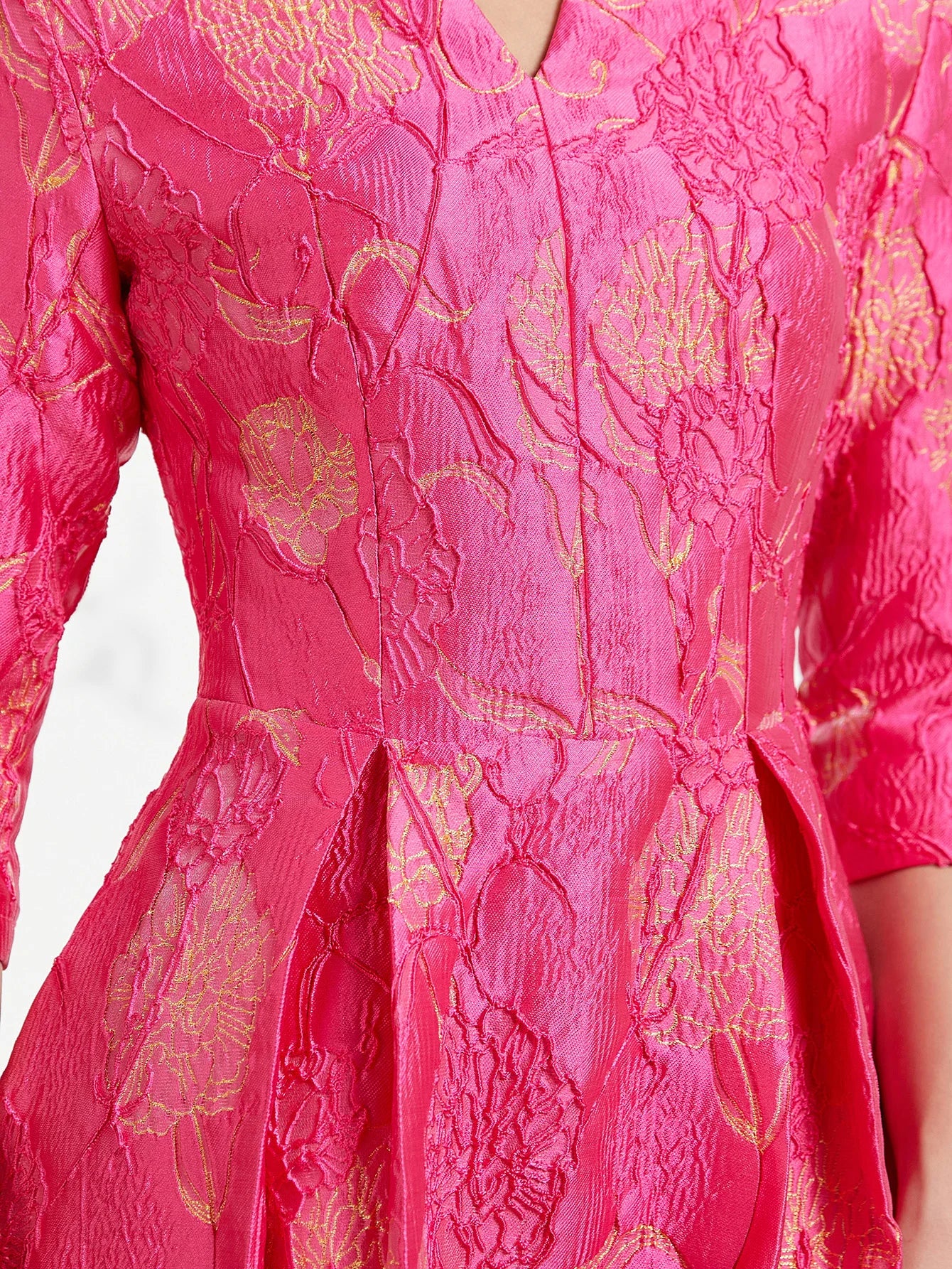 Luxury Dress Women Fashion Elegant Jacquard Dress Party Floral Women Clothing Evening Vintage Dress Formal Vestidos