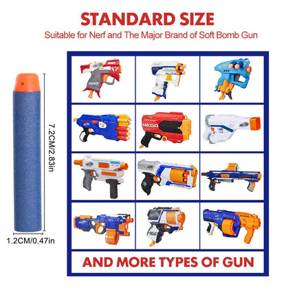 Blue Soft Hollow Hole Head Bullets 7.2cm For Nerf Refill Darts Toy Gun Bullets For Nerf Series Blasters Xmas Kid Children Gift
