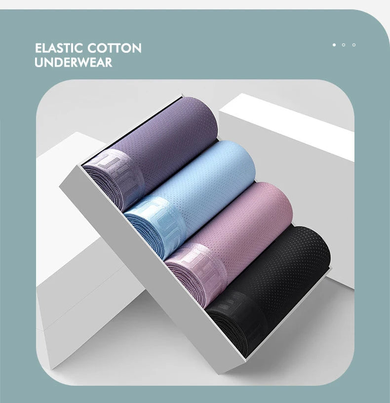 Men Panties Male Underpants Man Pack Shorts Boxers Underwear Slip Homme Calzoncillos Bamboo Hole U Convex Pouch Large Size 6XL