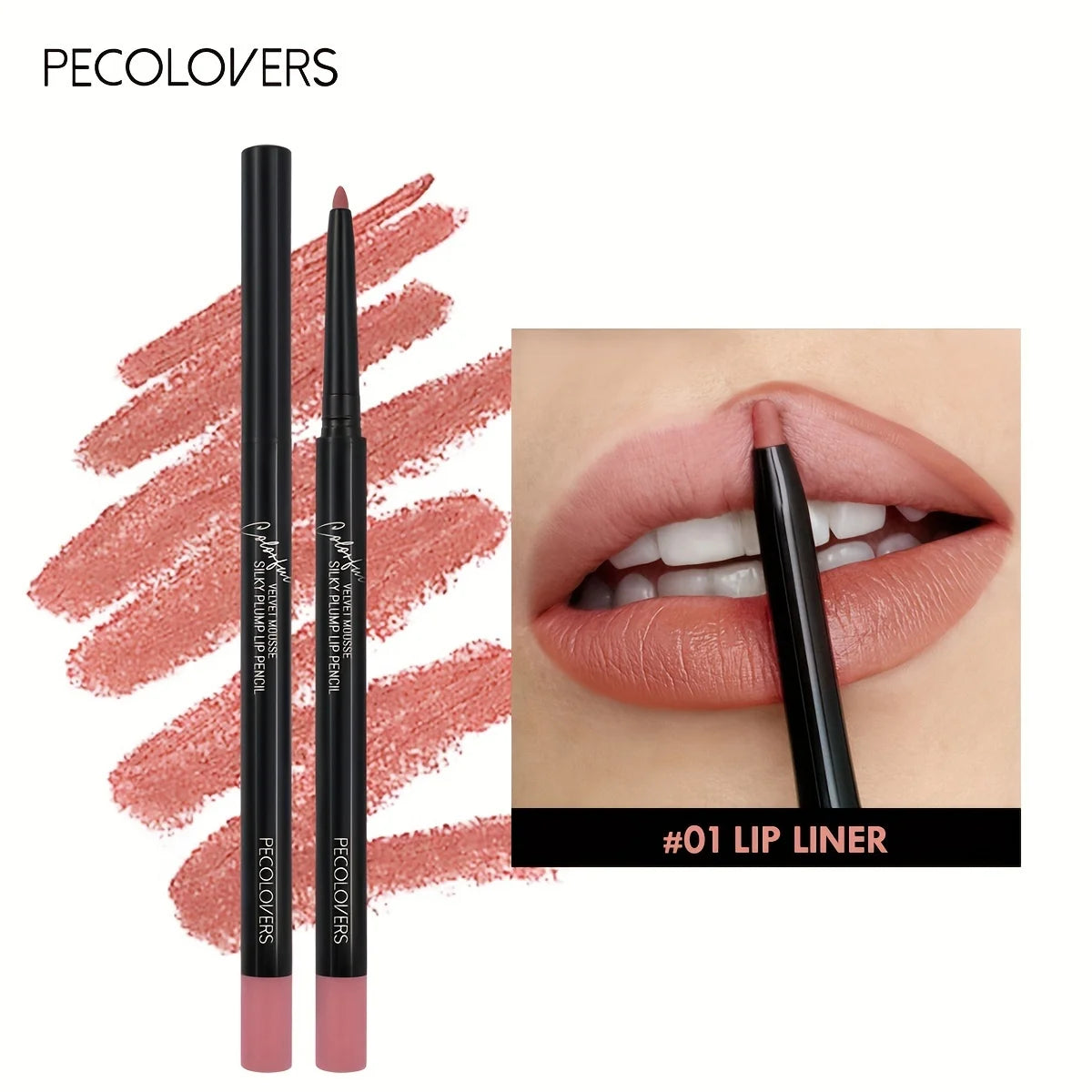 1PC Nude Brown Lip Liner Pencil 12 Color Red Contour Tint Labial Makeup Waterproof Matte Lipstick Pen Lip Contouring Cosmetic