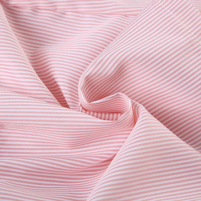 Striped Print Casual Shorts for Women Elastic Waist Fashion Button Bottoms Streetwear Chic Basic Y2K Loose Shorts