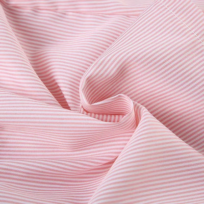 Women's Striped Print Casual Elastic Waist Shorts Y2K Loose Fit Summer Streetwear Chic Basic Fashion Button Detail