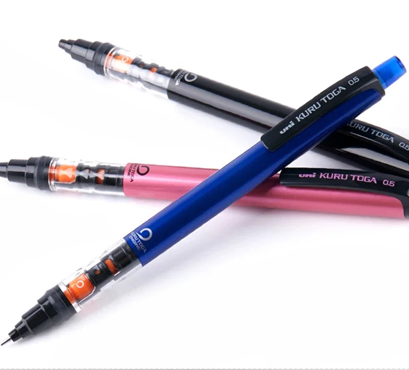 UNI Kuru Toga Mechanical Pencil M5-452 Drawing Pencil 0.5mm Low Center of Gravity Automatic Rotation School Supplies Stationery
