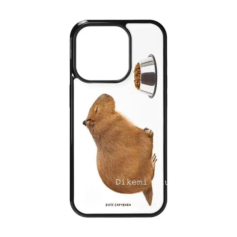 Korean Ins Niche Cute Ugly Cute Capibala Phone Case For iPhone 16 15 14 13 12 11 Pro Max MIni Xr X Xs Max 7 8 Plus Y2K Cover