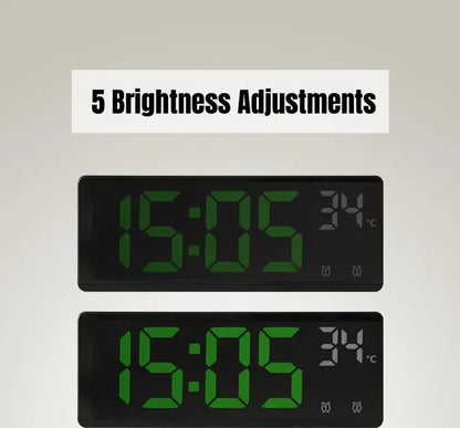 Digital Alarm Clock Travel Clock with Temperature Table Clock Large Display for Bedroom Office Kitchen Home Decoration
