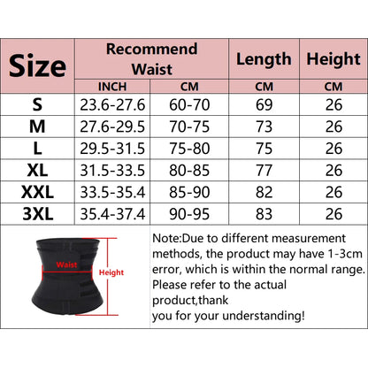 Men Waist Trainer Slimming Body Shaper Fitness Belt Weight Loss Fat Burning Sport Girdle Sweat Trimmer Workout Cincher Shapewear