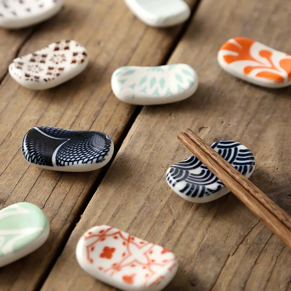 Kitchen Tools Rest Ceramic Chopsticks Stand Chopsticks Holder Tableware Chopsticks Spoon Rack