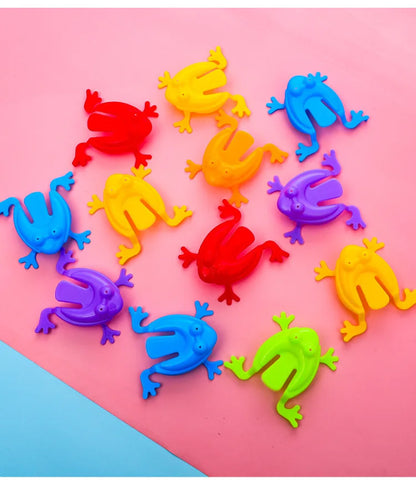 20/50pcs Solid Color Jumping Frog Plastic Bouncing Frog Jumping Frog Children Educational Toy,Gift for Kids Party Favors