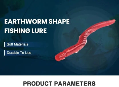 طُعم صناعي ناعم أحمر برائحة سمكية واقعية من BURLE، يحاكي ديدان الأرض الحمراء، طُعم صيد اصطناعي