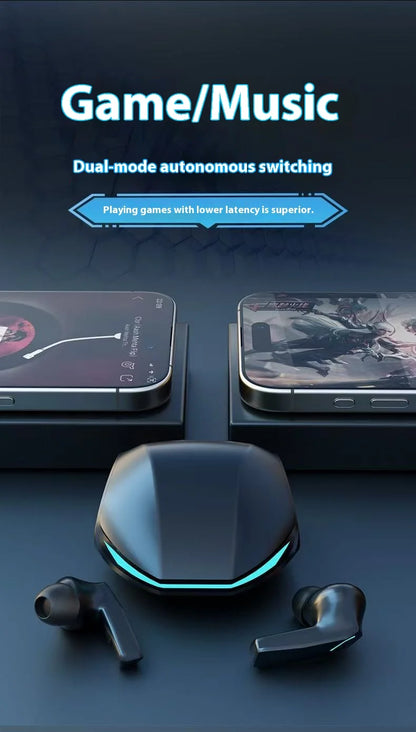 سماعات أذن رياضية GM02 بلوتوث 5.3 لاسلكية للألعاب مع ميكروفون وسماعات موسيقى ثنائية الوضع جديدة