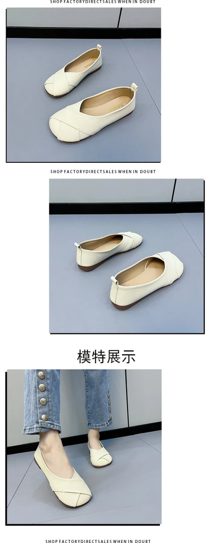 Shoes for Women Summer New One Pedal Light Women's Casual Shoes Shallow Slip on Ladies Walking Shoes Female Breathable Flats