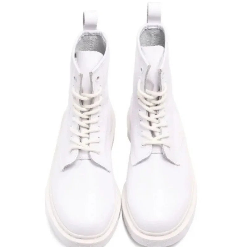 أحذية نسائية 2024 أحذية نسائية برباط للخريف بأصابع مستديرة ومنصة قصيرة صلبة مقاومة للماء وعصرية أحذية عارية