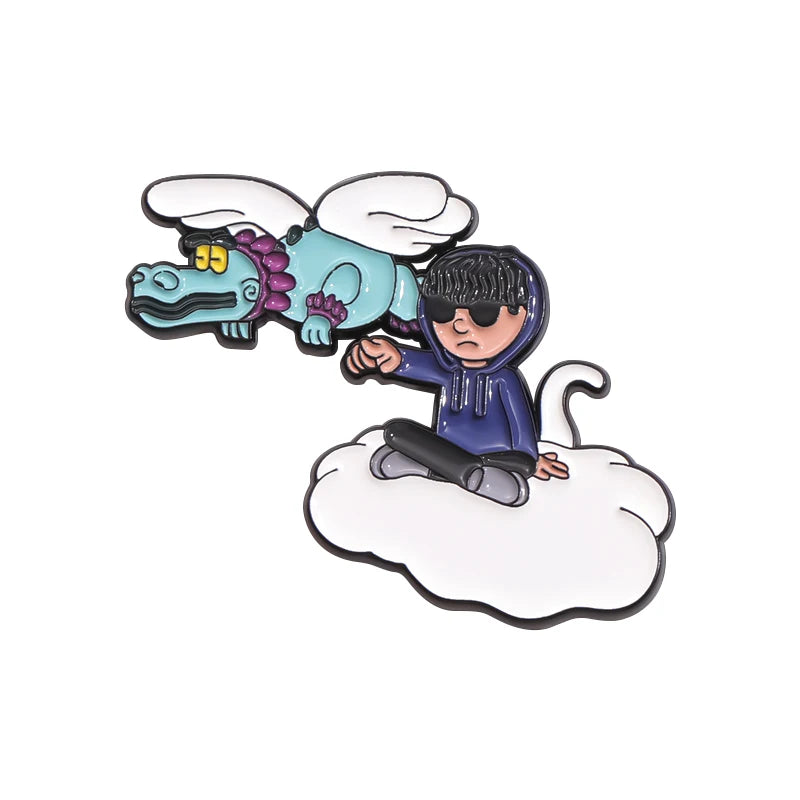 Retro Mexican Metal Hat Clip Pins Enamel Pins Cartoon Sloth Boy Baseball Cap Golf Cap Hat Badge Accessories Fashion Jewelry Gift