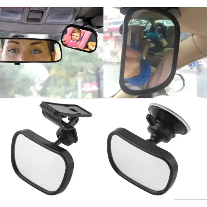 Mini Rear Infant Car Seat, Adjustable Rear Convex Mirror, Child Monitor, In-Car, 2-in-1