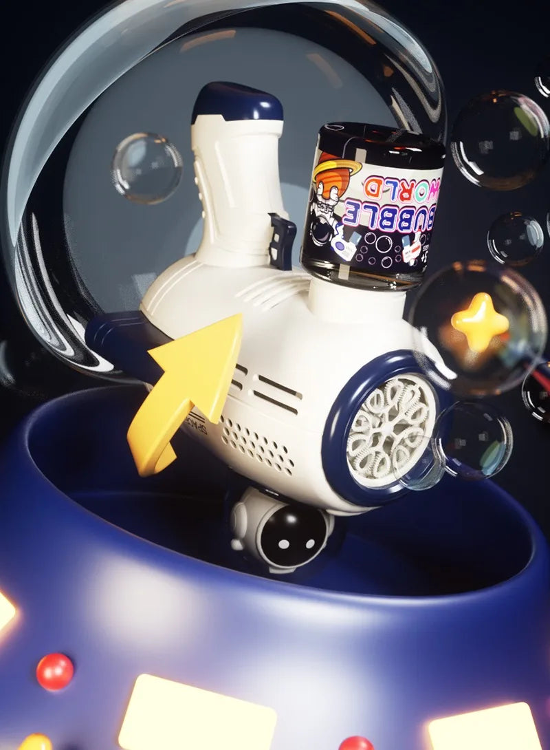 Children Bubble Gun Toy Astronaut Fully Automatic Bubble Machine Bubbles Gun Outdoor Game Fantasy Toy for Boys Girls Gifts
